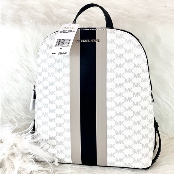 Michael Kors White and Black Backpack - Picture 1 of 9